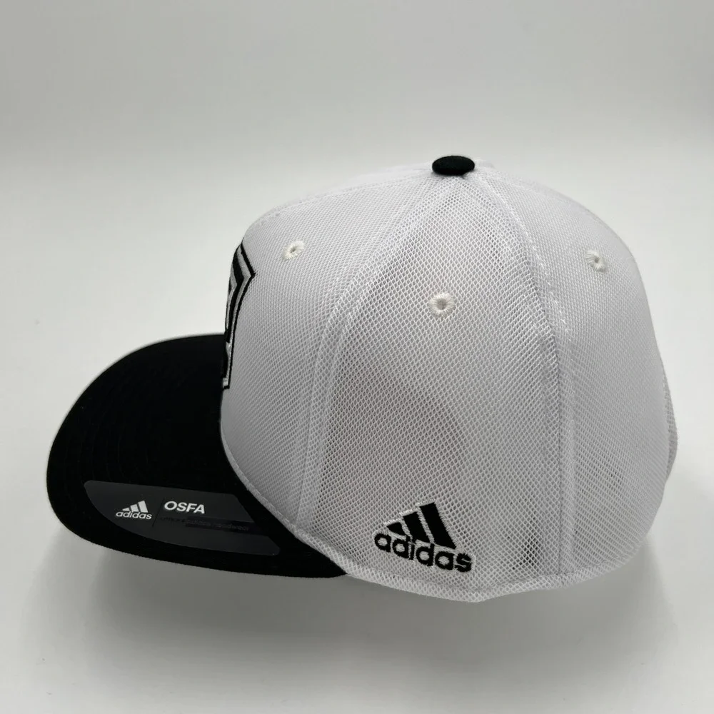 Adidas Los‎ Angeles Kings NHL Snapback Hat White Black Mesh Two Tone NWT OSFA